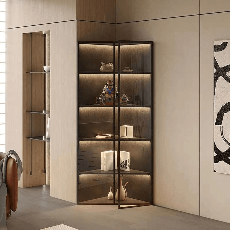 Nook Watertight Scratch-proofed Utility Storage Cabinet with Hutch, Glass-panel Door in Gray/Chalk, Stain Resistant - image 3