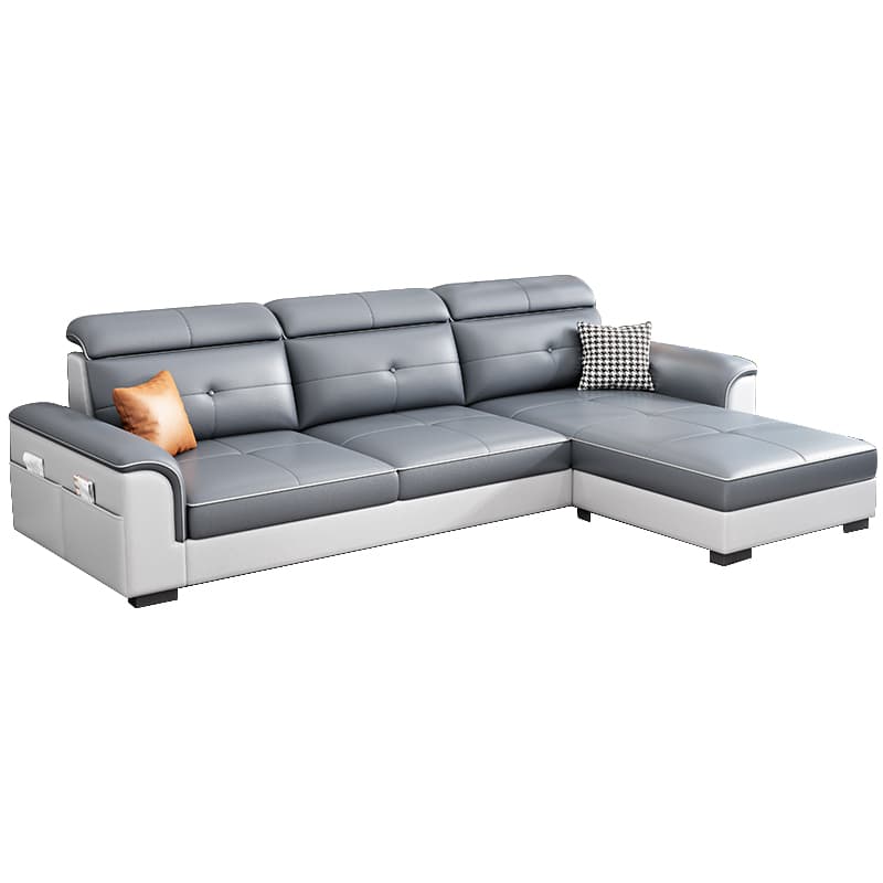 Elegant Tech Cloth Sectional Sofa in L-Shape Design with Cozy Seat Cushions - image 6