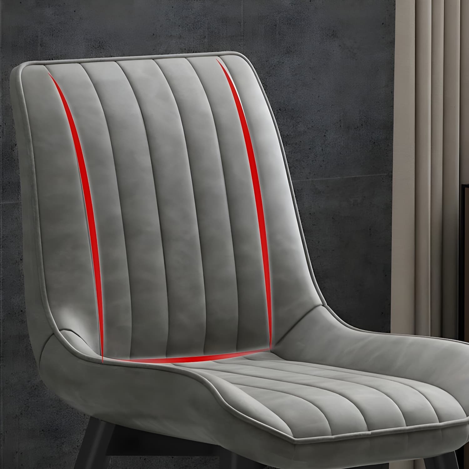 Glam Faux Leather Dining Chair Parsons Chair in Matte Finish for Home - image 12