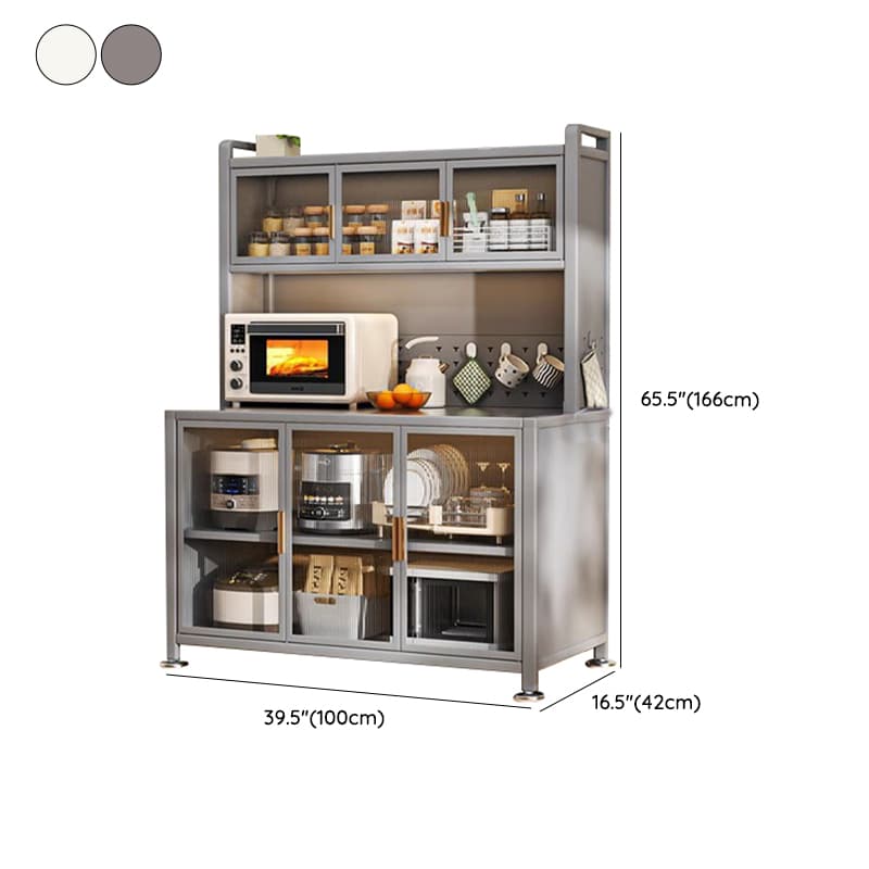 Modern Steel Sideboard Standard-Sized Open Storage Non-Adjustable Shelves - image 21