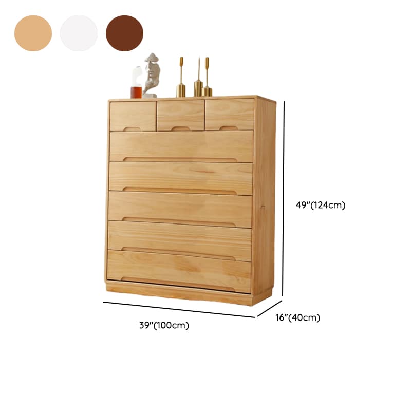 Modern Natural Wood Vertical Lingerie Chest with 6 Drawers/7 Drawers/5 Drawers - image 30