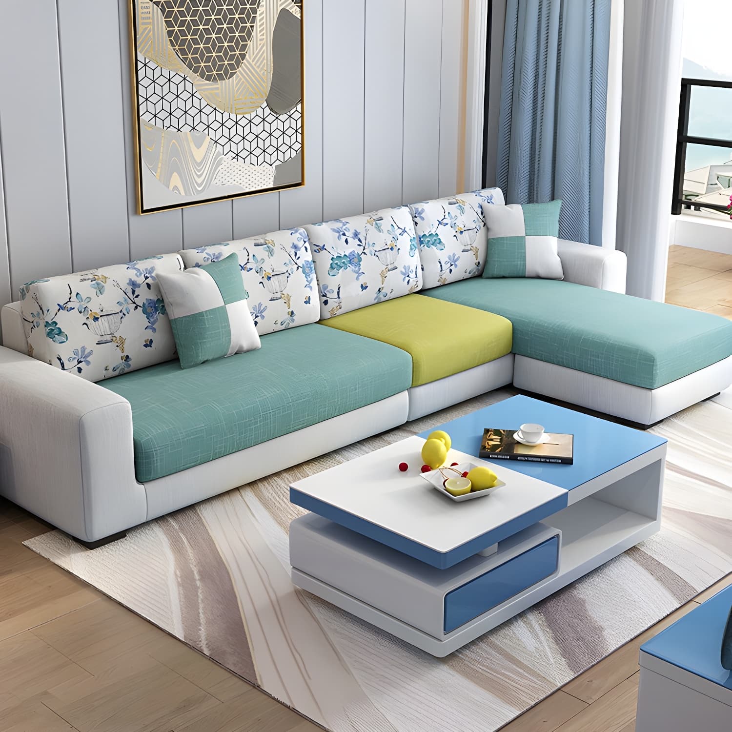 Modern Reversible L-Shape Sectional Sofa Chaise with Sponge Seat Cushions - image 12