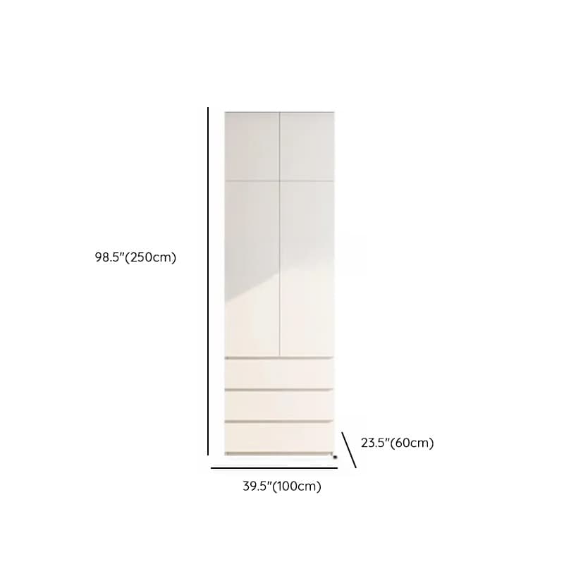 Minimalist Chalk Wooden Cabinet Armoire with Soft Close Drawer, Soft Close Door, Interior Shelves, and Clothing Rod - image 28
