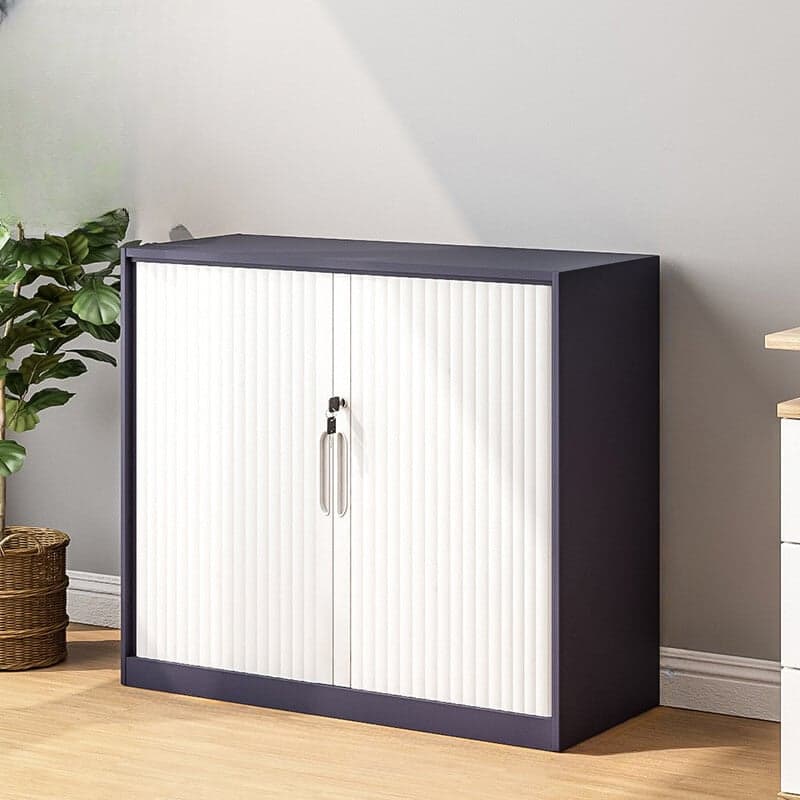 Steel Detached Rainproof Lockable Accent Cabinet with Sliding Door - image 3