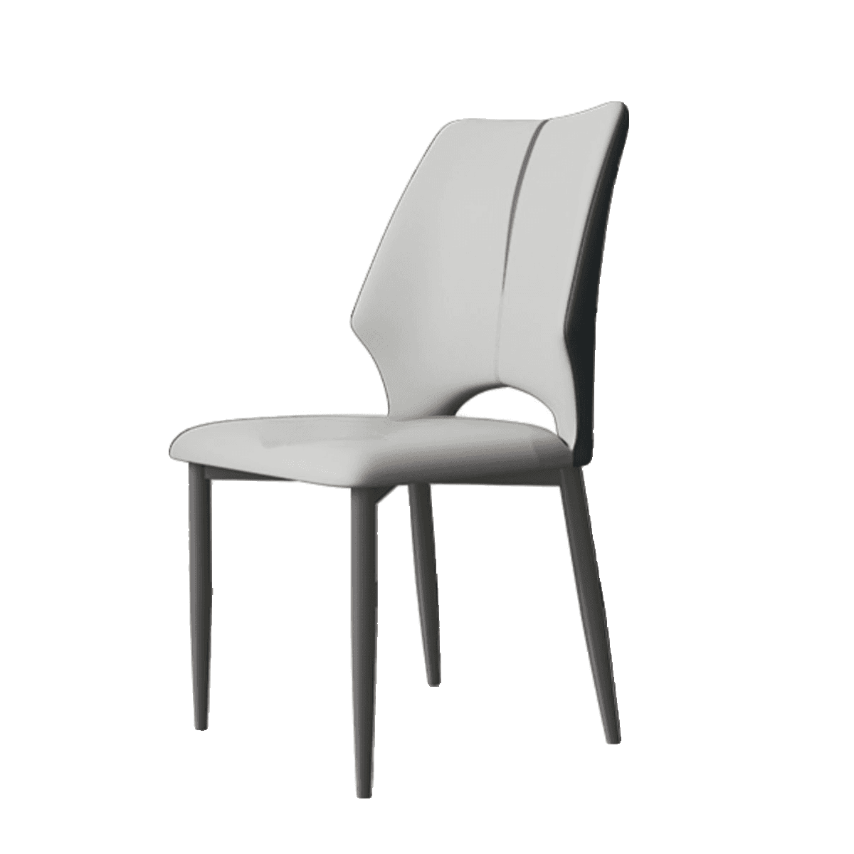 Trendy Winged-back Side Chair in Pu Leather with Midnight Black Alloy Legs, Secure and Stylish - image 13