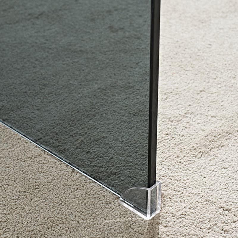 Modern Glass Coffee Table with Transparent Rectangular Top & Sleek Sled Base - image 10