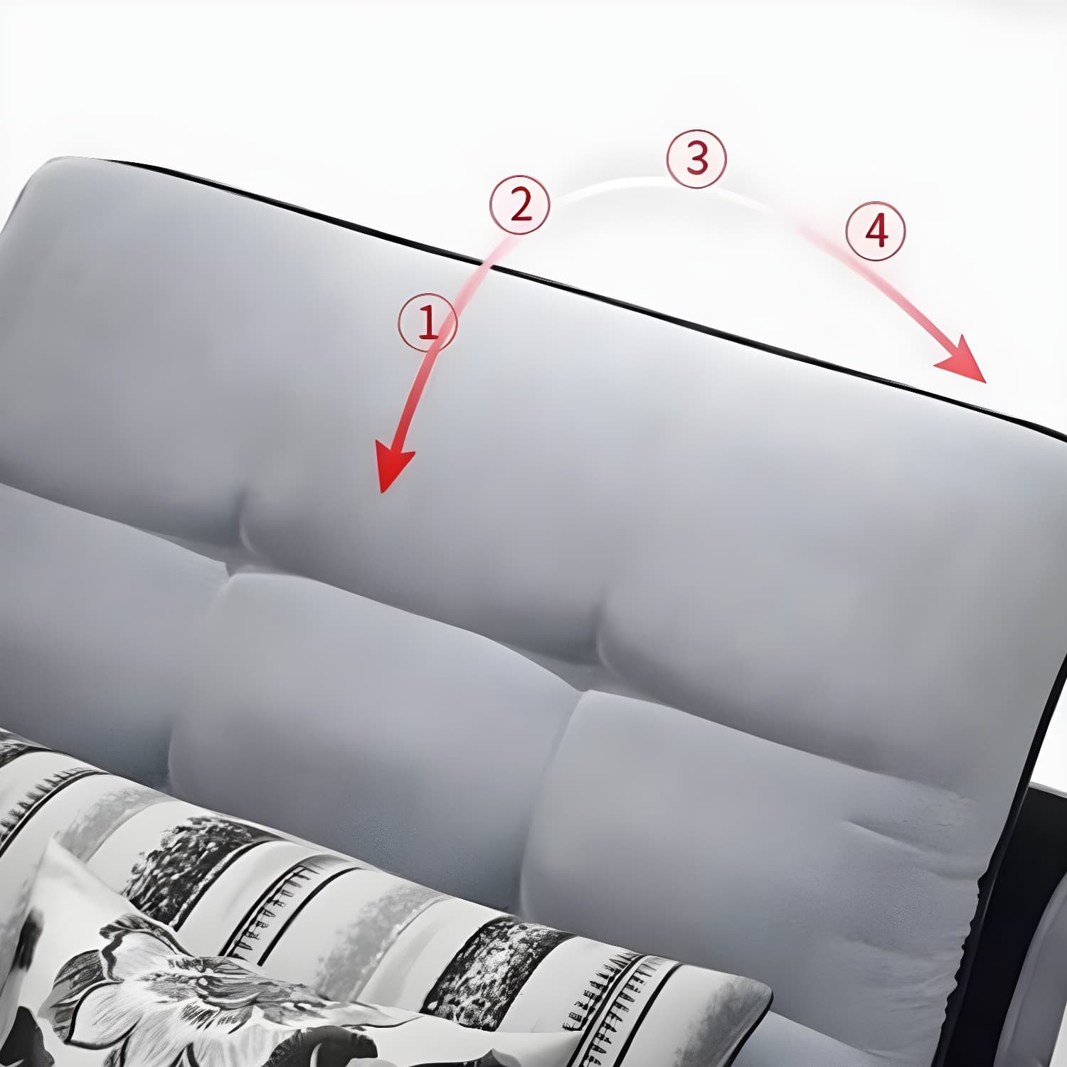 Modern Wood Frame L-Shaped Stationary Sofa Chaise with Adjustable Headrest and Storage Included - image 16