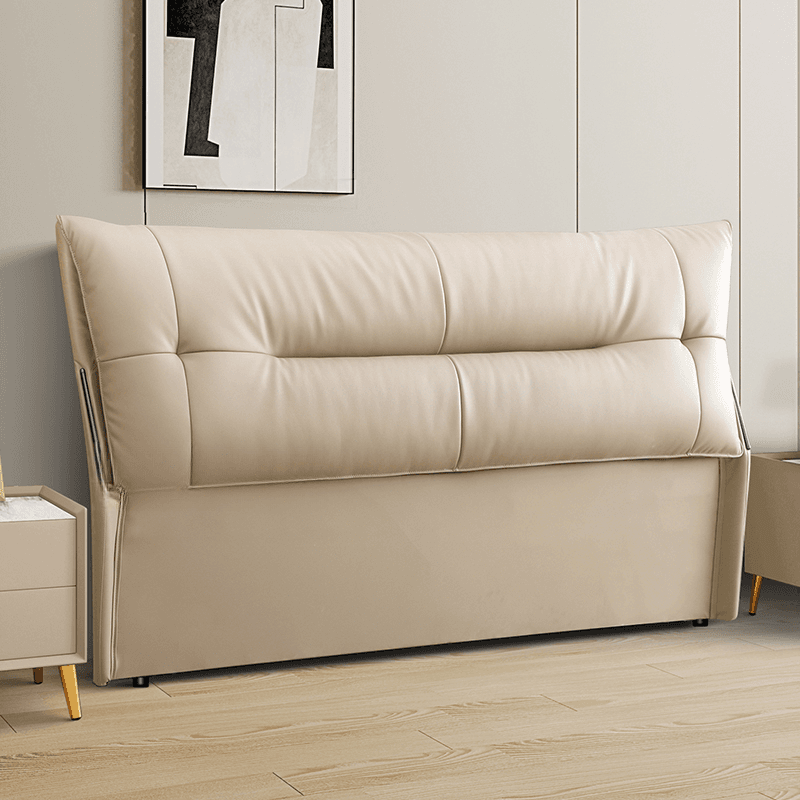 Simplistic Style Panel Headboard with No Distressing, Piled Tufted Rectangular Shape for King/Queen/Full Bed, Cotton Upholstery Fill, Standard Height - image 3