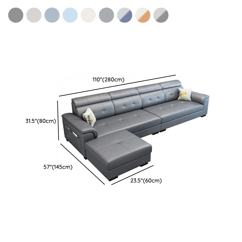 L-Shape Parlor Corner Sectional with Left Hand Facing Orientation, Decorative-stitched Tufting and Concealed Support - image 21