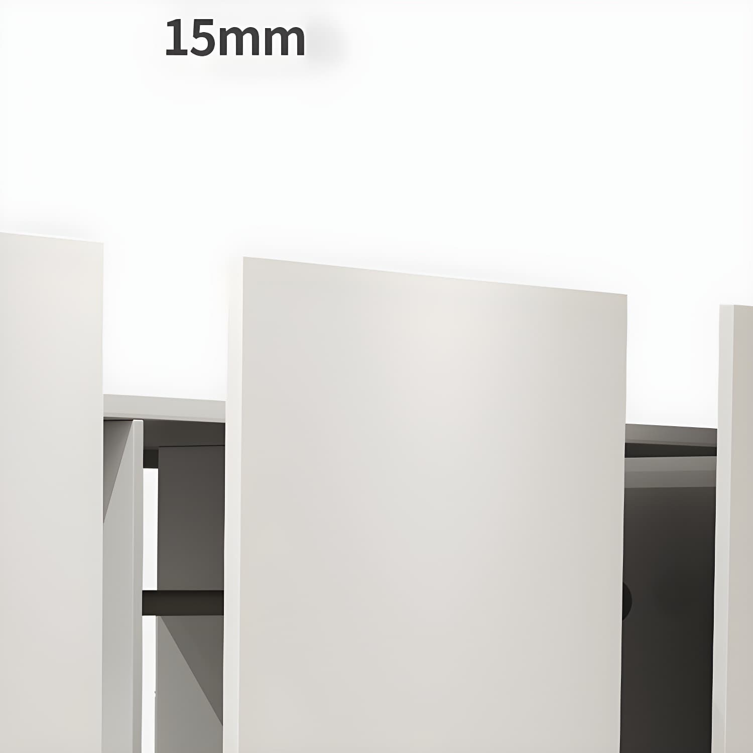 White Glass Wardrobe Rod Included Wardrobe Wardrobe Closet without Light - image 6