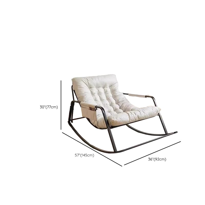 Art Deco Upholstered Rocking Armchair for 2 with Track Arm and Dirt Resistant Features - image 16