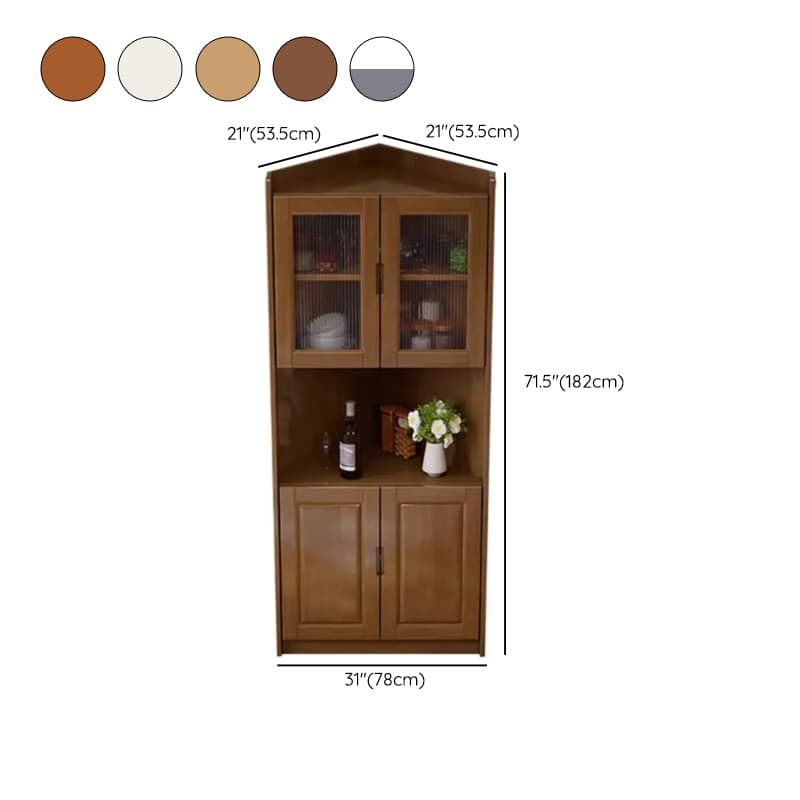Independent Rubberwood Utility Storage Cabinet with Shelves, Living Room - image 15