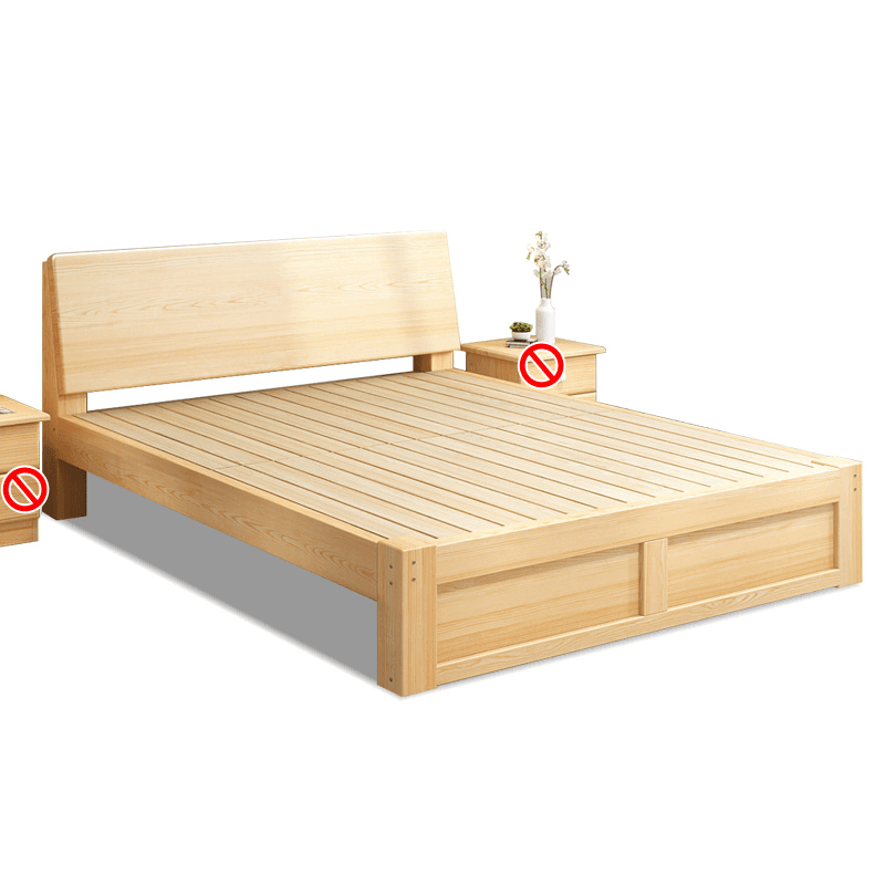 Casual Pine Wood Cabinet Bed/Pallet Bed Frame with 2 Drawers