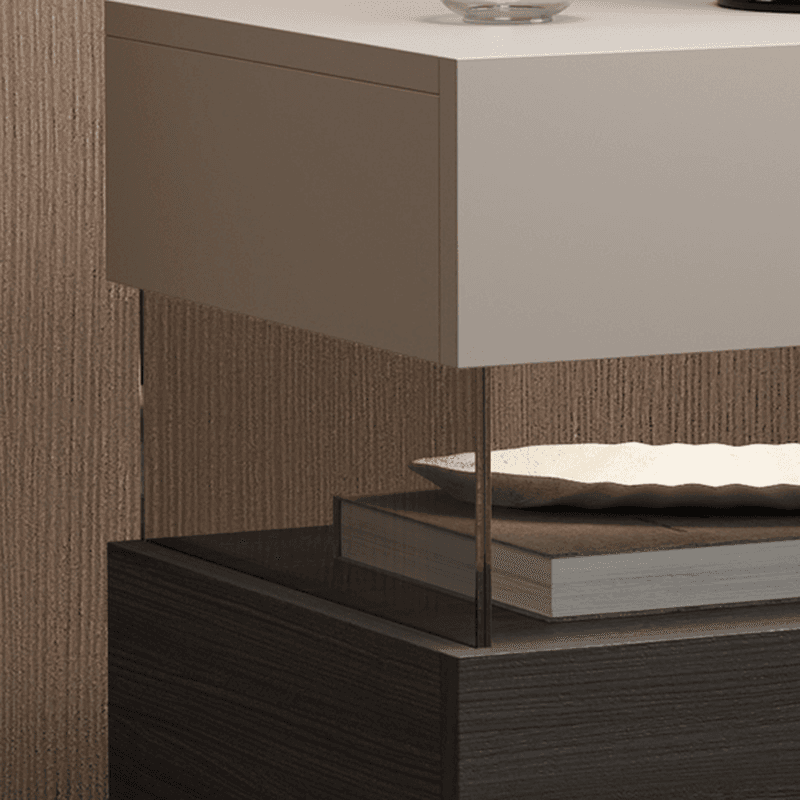 Modish Nightstand With Drawer Organization Featuring 2 Drawers, 1 Shelf, and Lumber Countertop - image 14
