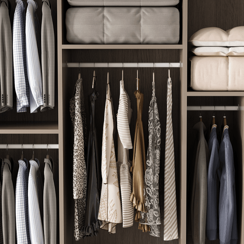 Rustic Brown Self-supporting Armoire Cabinet Pine with Shelves - image 5