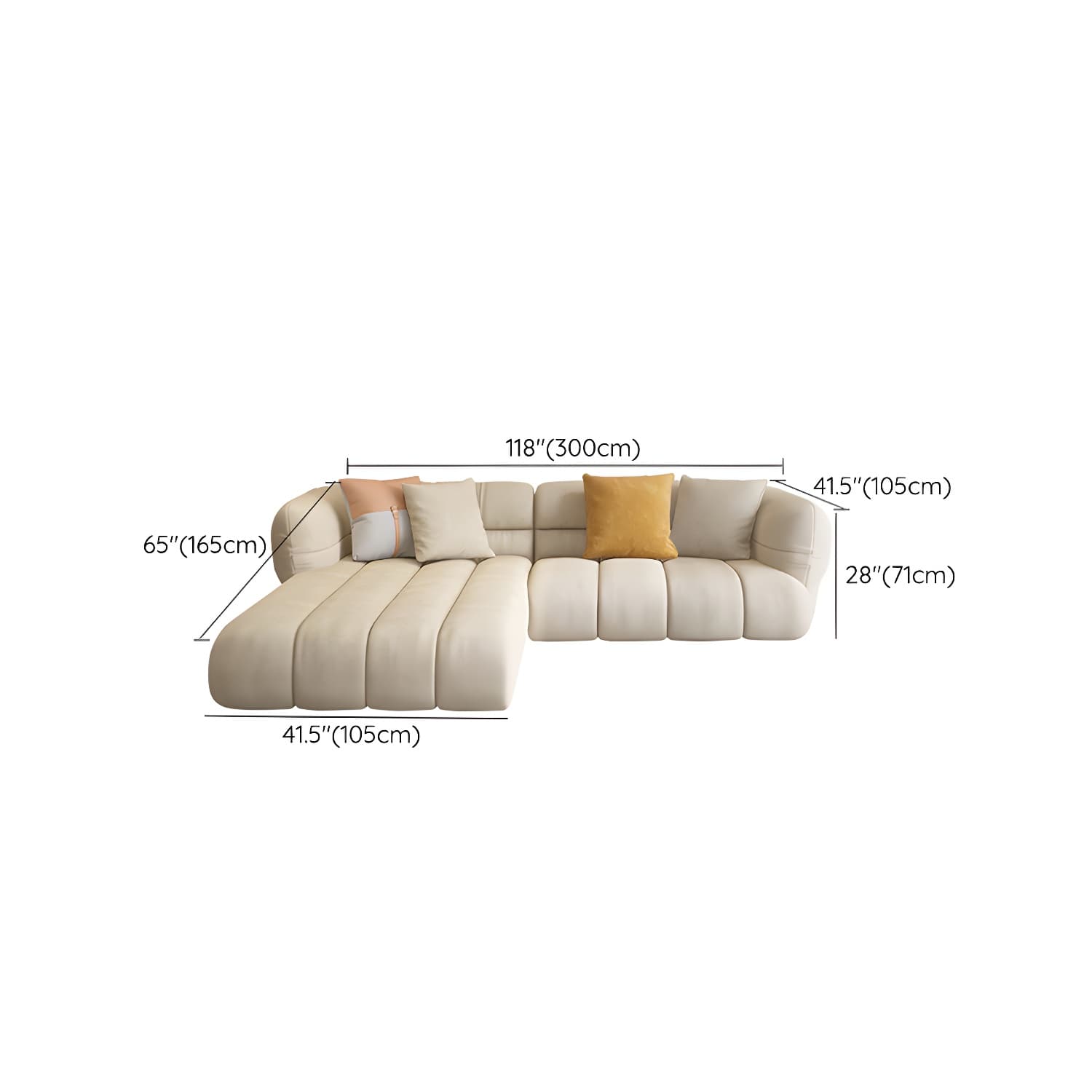 Stylish Beige L-Shape Sectional Sofa Chaise with Storage Included - image 13
