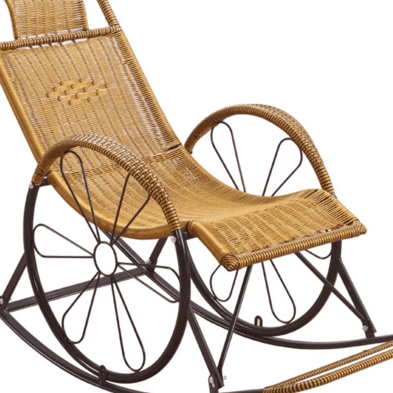 Simplistic Synthetic Rocking Chair, Scratch-tolerant with Track Arm - image 12