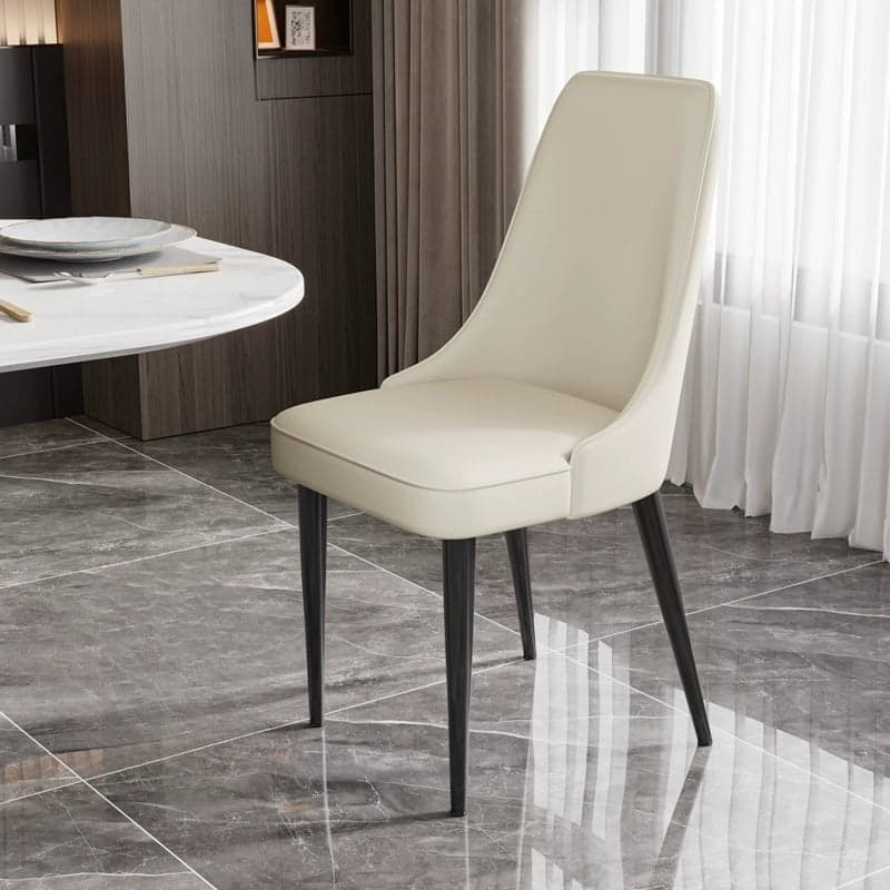 Faux Leather Upholstered Side Chair with Metal Legs for Kitchen & Dining - image 7