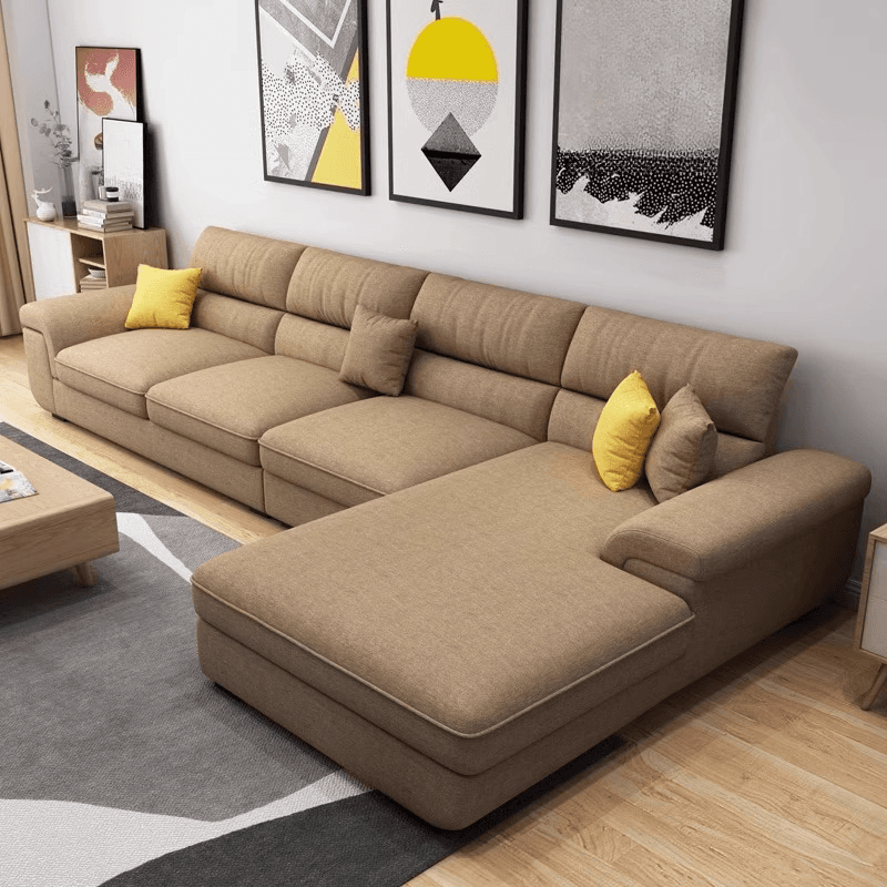 L-Shape Olive Green/Oatmeal/Midnight Black Right Upholstered Sofa Recliner in a Contemporary Style - image 6