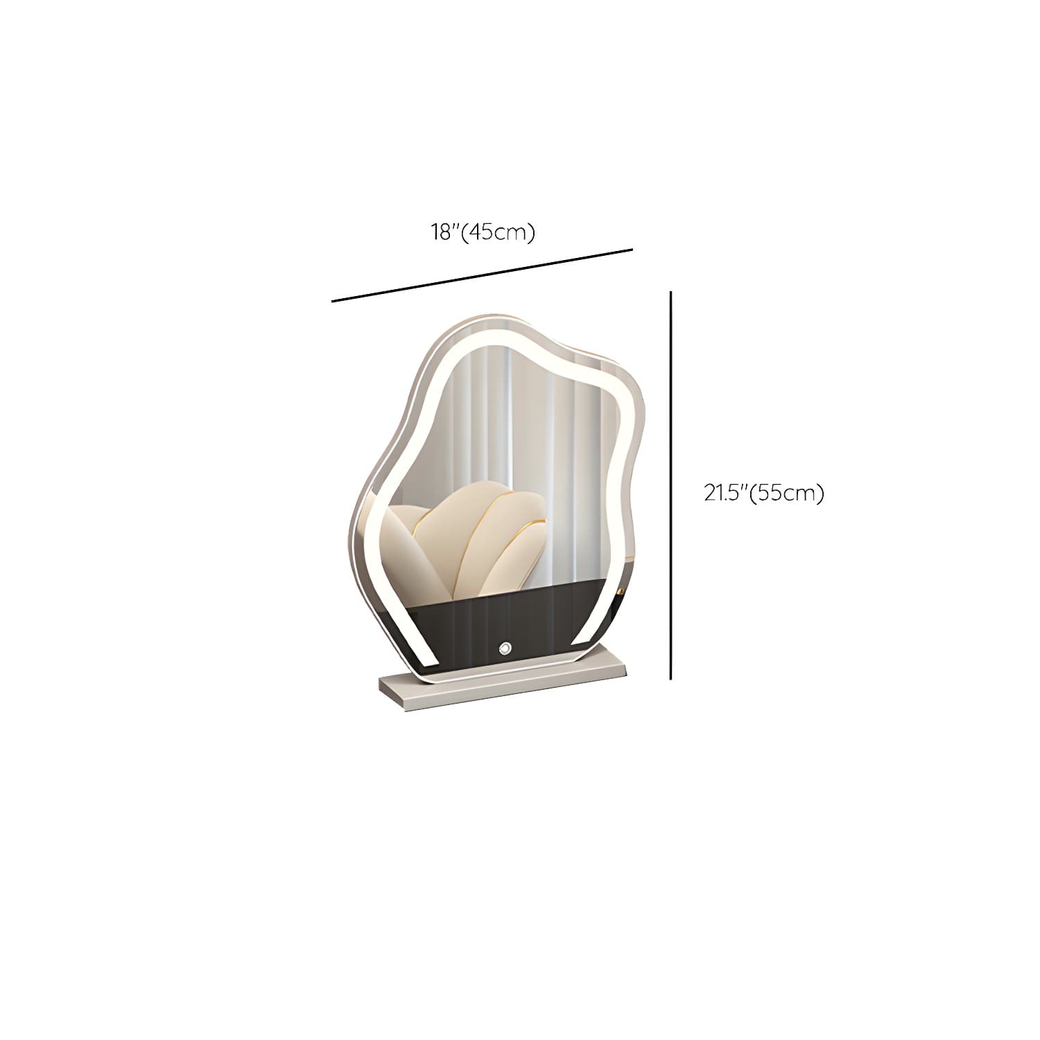 Lighted Mirror Vanity Dressing Table Set with Storage Drawers - image 18