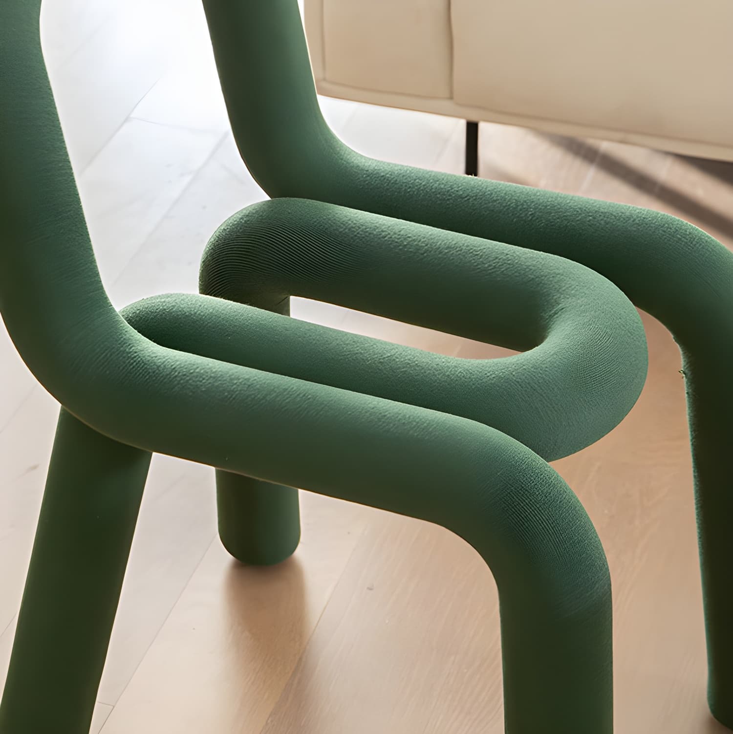 Scandinavian Style Velour Side Chair with Open Back and Metal Legs for Kitchen & Dining - image 19