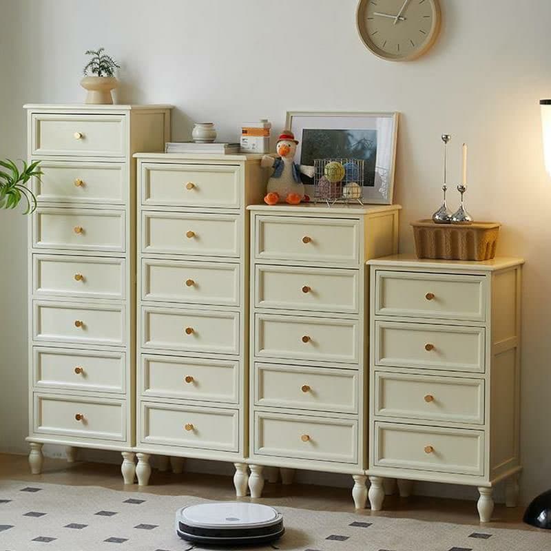 18 inch Rectangle Accent Cabinet with Drawers and Turned Legs, Solid Wood - image 4