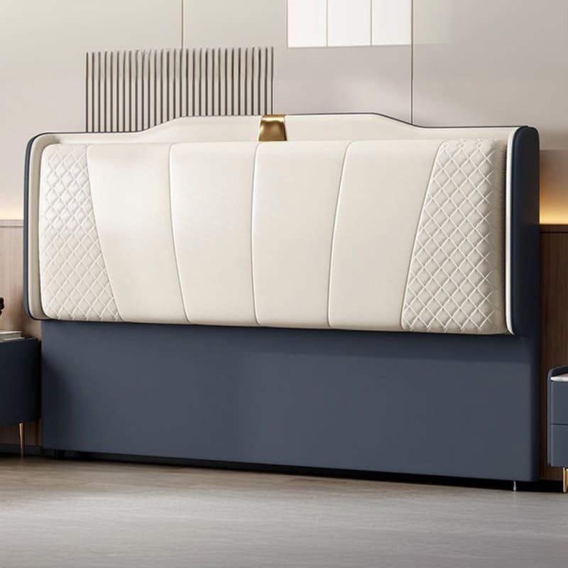 Art Deco Camelback Lumber Panel With Legs & Sponge Cushion for Twin(38"W x 75"L)/King(76"W x 80"L)/Queen(60"W x 80"L) Bed, Standard（36-55“）