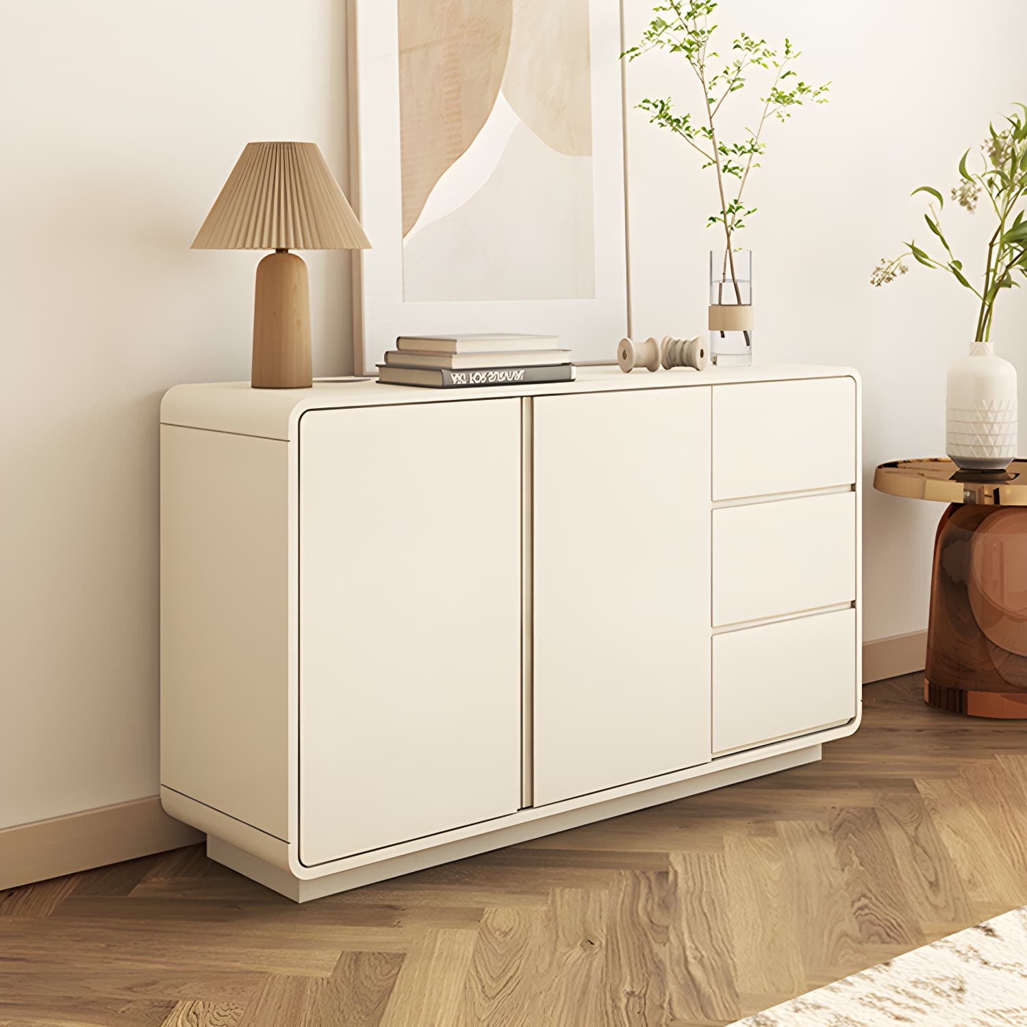 Modern White Double Dresser with Drawers and Soft Close Glides - image 8