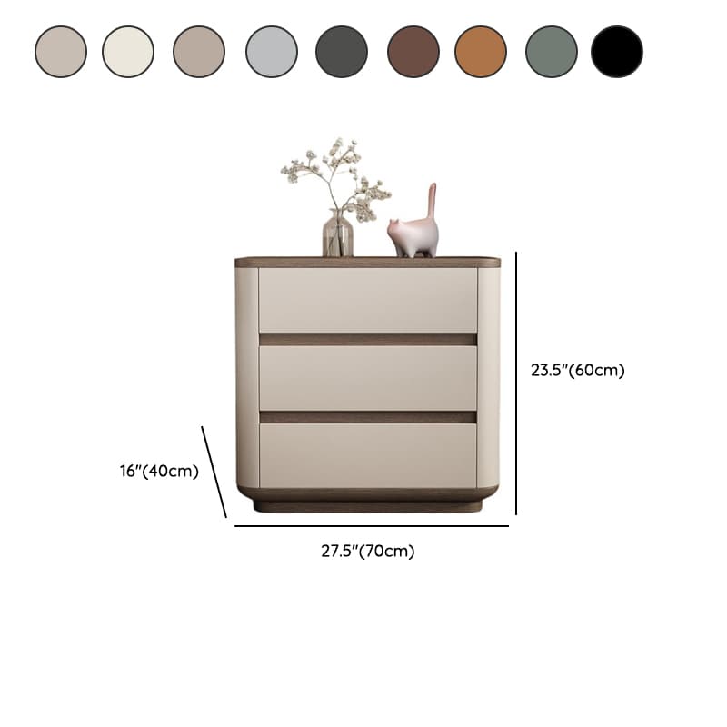 Organic Modern Nightstand With Drawer Organization with 3 Drawers and Real Wood Countertop - image 16