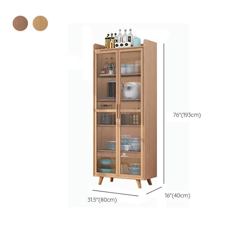 Scandinavian Style Narrow Wood Cabinet 40 cm Buffet & Sideboard Without Drawers Server - image 30