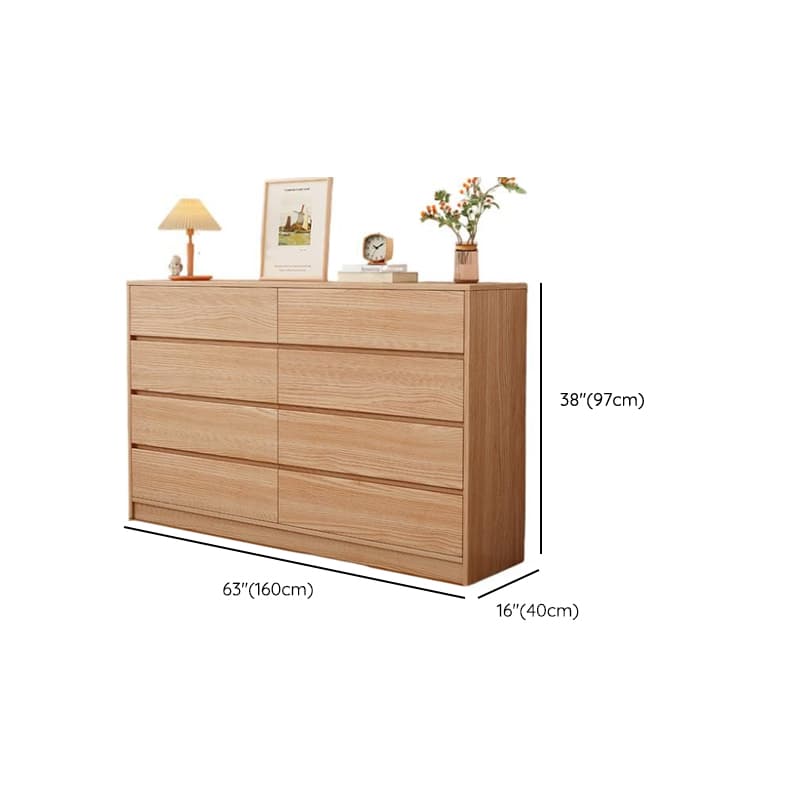 Natural Simplistic Natural Wood Double Dresser/Bachelor Chest/Lingerie Chest with 6/8/5 Drawers in Horizontal/Vertical Orientation - image 17