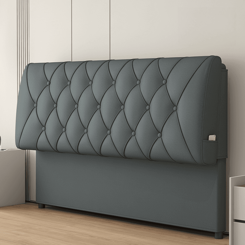 King(76"W x 80"L)/Queen(60"W x 80"L)/Full(54"W x 75"L) Piled Rectangle Panel Headboard With Legs, Sponge Filling, Standard（36-55“） Height and Lumber Frame - image 3