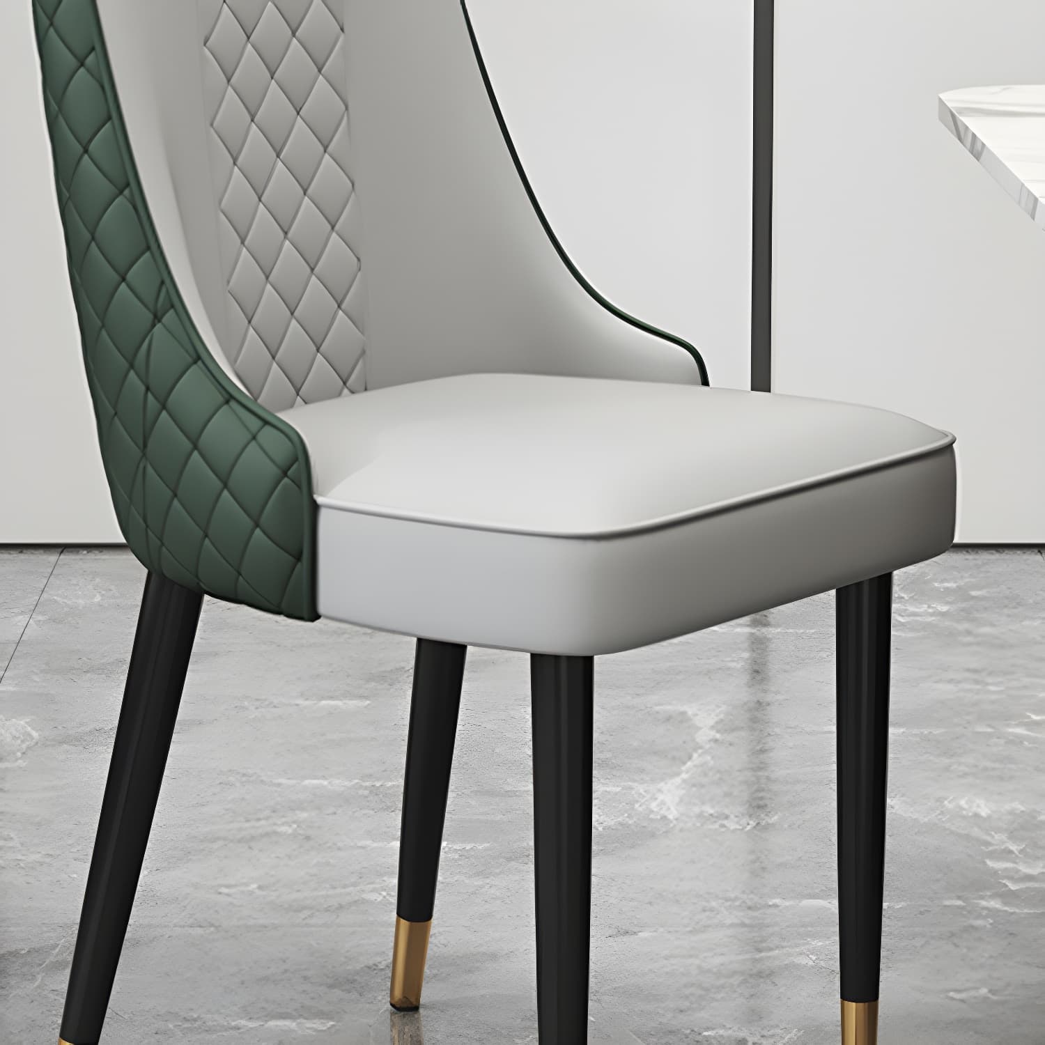 Glam Style Side Chair Leather Parsons Indoor Dining Chair for Living Room - image 18