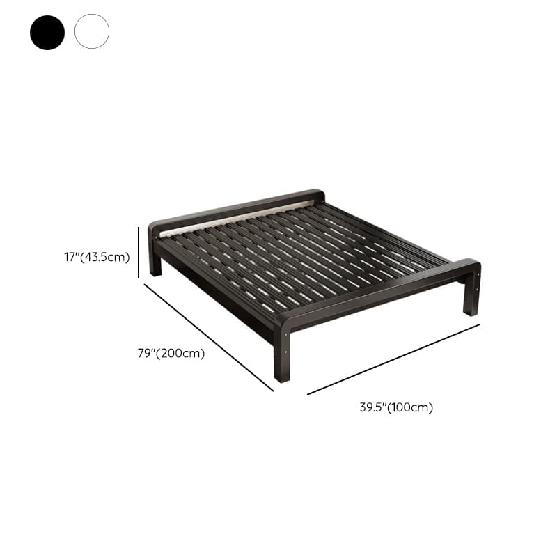 Minimalist Solid Color Tatami Bed/Platform Bed with Alloy Frame and Leg - image 19