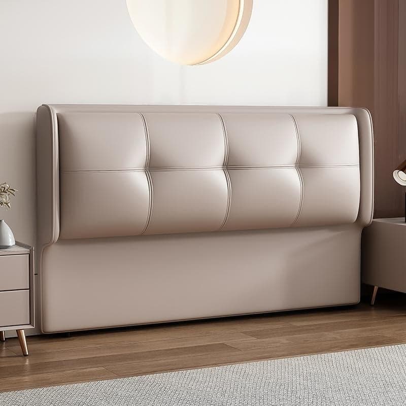 Simplistic Wingback Headboard with No Distressing, Piled Tufted Rectangular Design for King/Queen/Full Bed, Featuring Sponge Upholstery and Standard Height - image 3