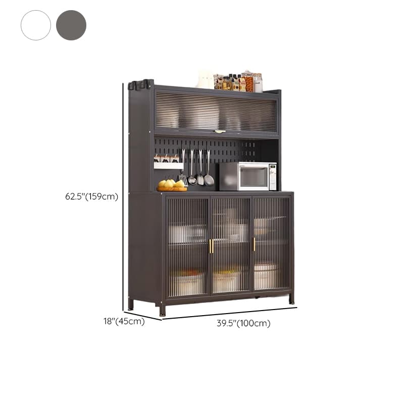 Narrow Sideboard with Hutch, Kitchen Cupboards, Stone Countertop, Adjustable Shelving, and 4 Doors/5 Doors/3 Doors - image 12