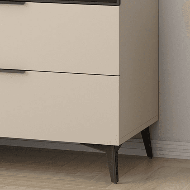 Brown Manufactured Wood Utility Storage Cabinet with Storage Cabinet, Glass Door, Cabinet Bars, Soft Close Drawer and Light - image 7
