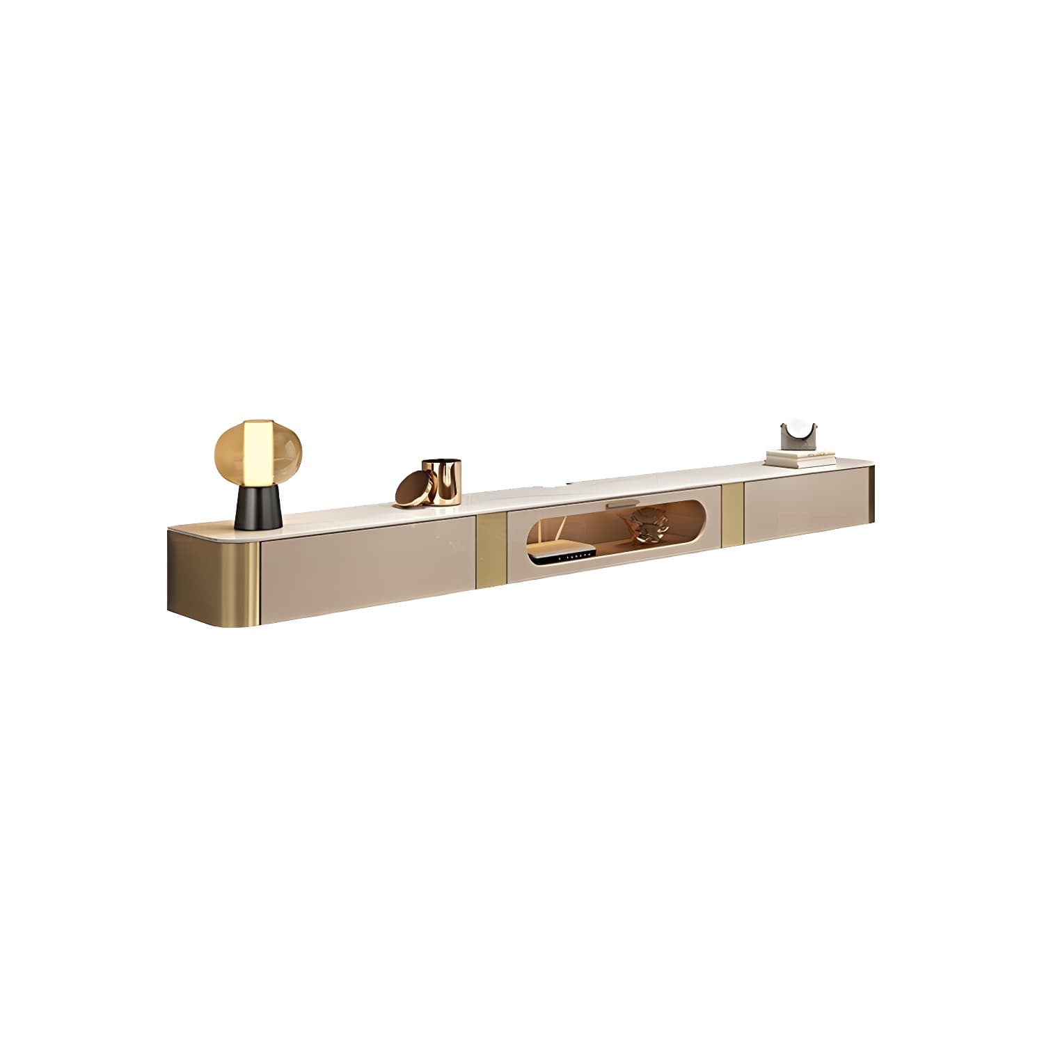 Luxury Enclosed Storage TV Console Home Rectangle Sintered Stone TV Cabinet - image 10