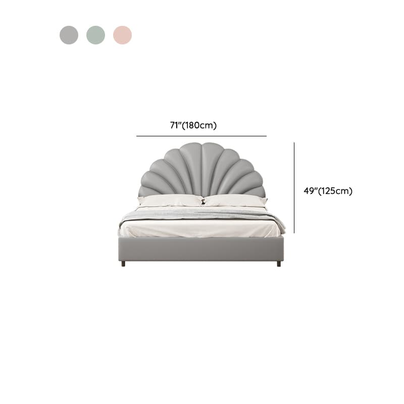 Modish No Distressing Timber Panel Headboard with Arched Shape for King/Twin XL/Full Bed, Featuring Sponge Upholstery and Standard Height - image 12
