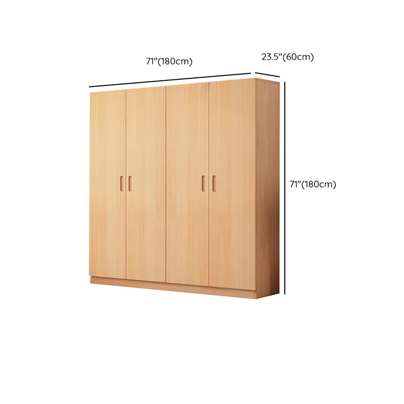 Freestanding Natural Wood Natural Wardrobe - image 44