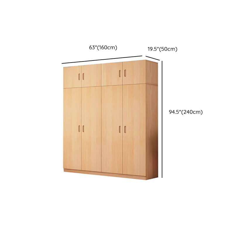 Freestanding Natural Wood Natural Wardrobe - image 27