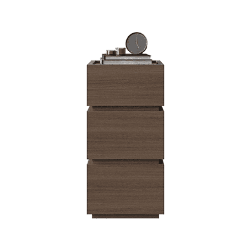 Organic Modern Nightstand With Drawer Organization Featuring 3 Drawers and Real Wood Countertop - image 7