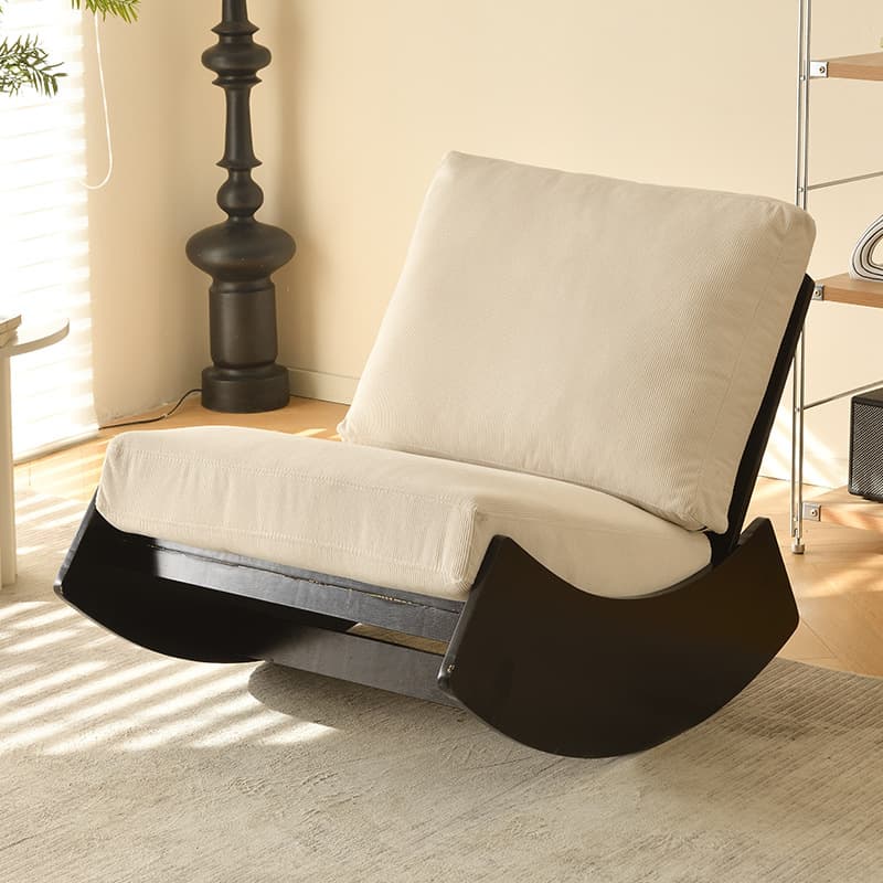 Modern Simple Style White/Lime Green/Grey Upholstered Cushioned Living Room Rocking Chair - image 23