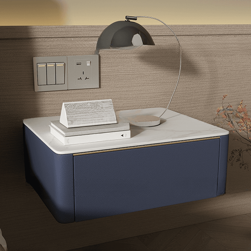 Organic Stone Countertop 1 Drawer Bedside Cabinet with Hanging Shelf - image 3