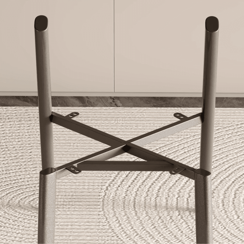 Modish Armless Chair with Exposed Back, Cushioned, Grey Steel Legs - image 21
