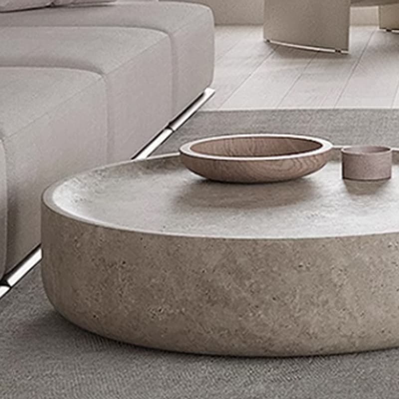 Contemporary Coffee Table Wood Ball Travertine Top Pallet Table Foyer - image 10