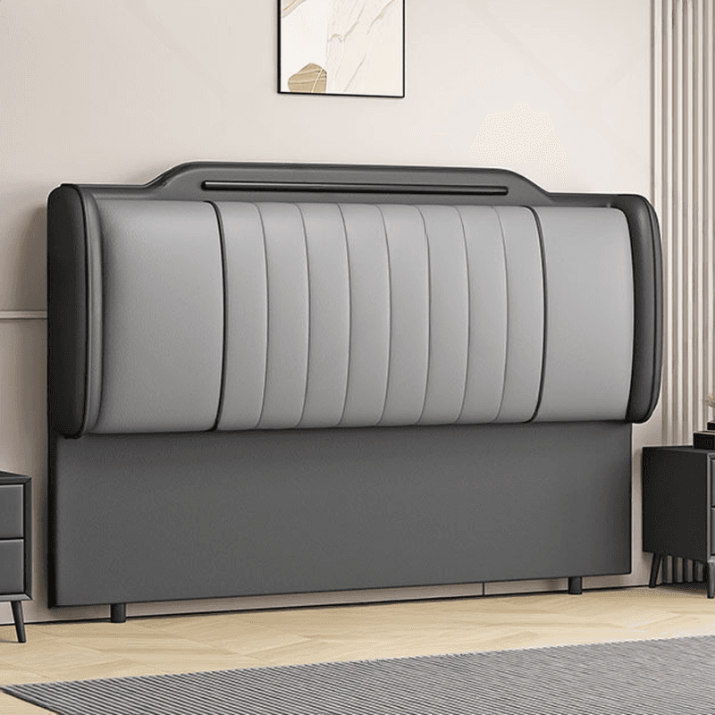 Simplistic Style Wingback Headboard with Camelback Shape in Pine Wood, No Distressing, Available in King/Queen/Full Sizes, Featuring Sponge Upholstery and Standard Height - image 7