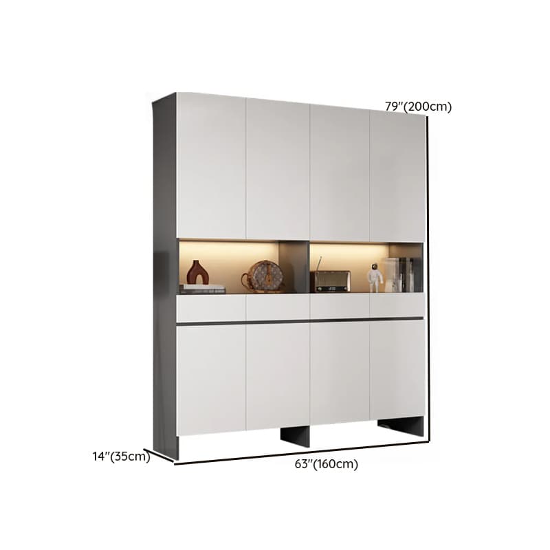 Trendy Rectangle Accent Cabinet with Hutch, Changeable Shelf, Groove Handles, Multi-Color Top, and Soft Close Drawer - image 19
