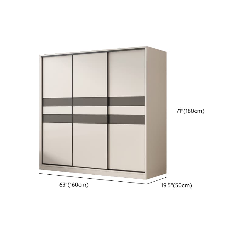 Chalk Nordic Timber Wardrobe with 3 Drawers, Self-supporting Design, Soft Close Door, and Clothing Rod - image 14