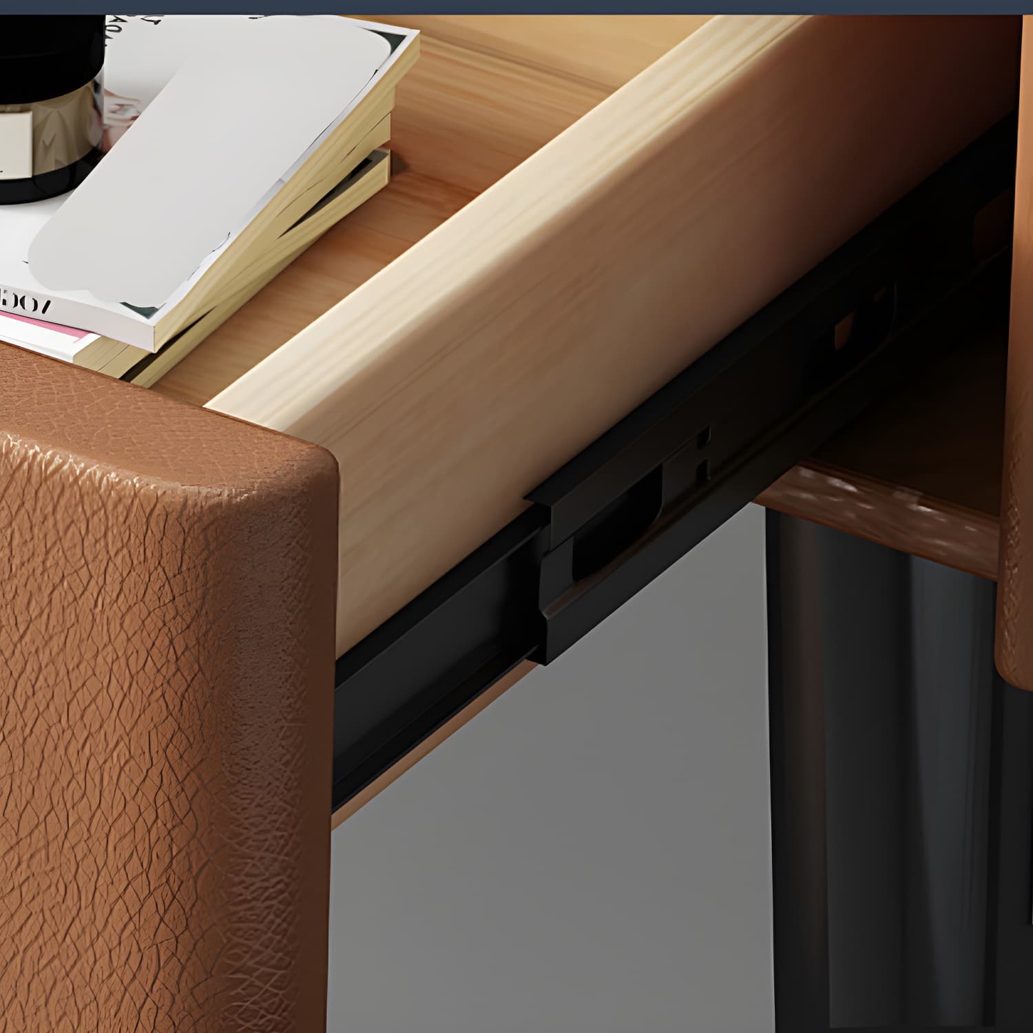 1/3 Drawers Vanity Set with Stool Modern Stone Top Dressing Table - image 11